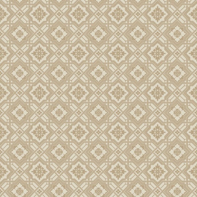 Boras Tapeter 8073 Anno II Friedrich Beige - tapeta w geometryczny wzór roślinny