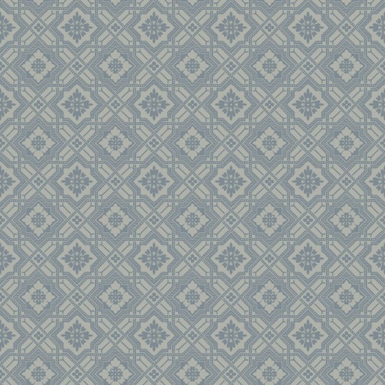 Boras Tapeter 8074 Anno II Friedrich Blue - tapeta w geometryczny wzór roślinny