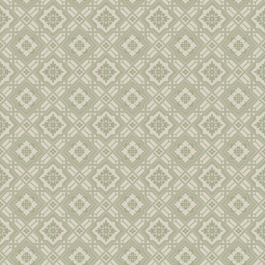 Boras Tapeter 8075 Anno II Friedrich Green - tapeta w geometryczny wzór roślinny