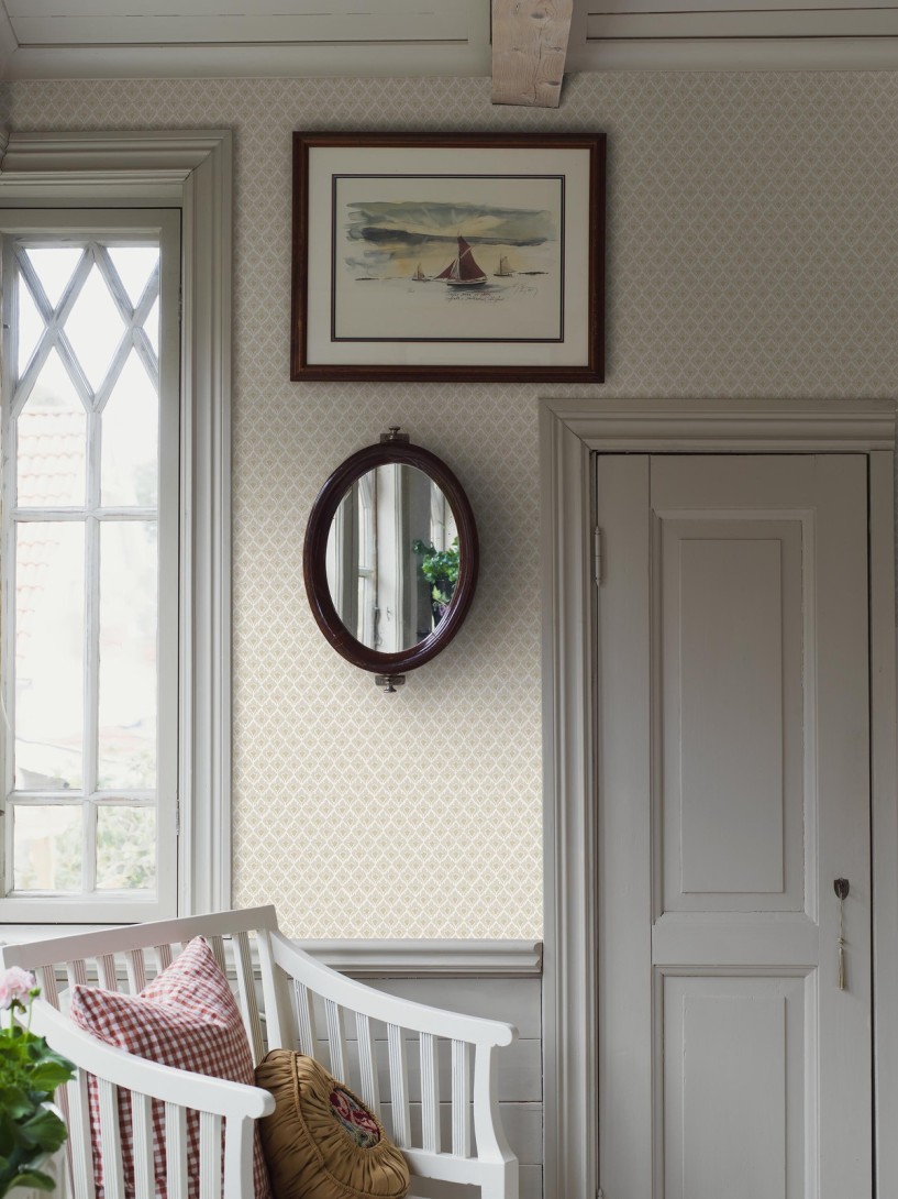 Boras Tapeter 8078 Anno II Svea Beige - tapeta w roślinny ornament