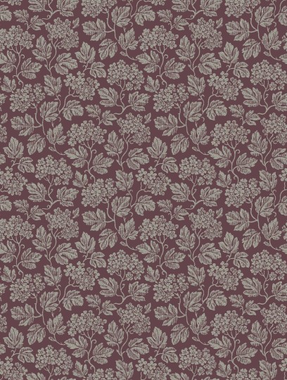 Boras Tapeter 8079 Anno II Hagtorn Purple - tapeta w liście i kwiaty