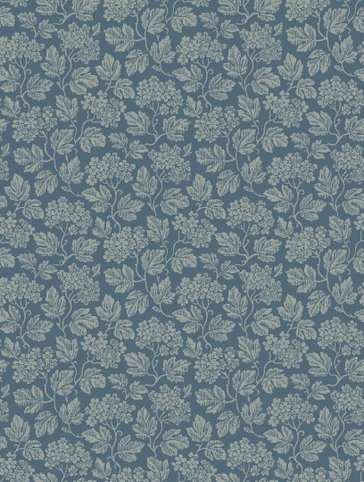 Boras Tapeter 8082 Anno II Hagtorn Blue - tapeta w liście i kwiaty