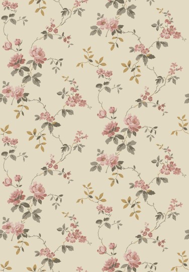 Boras Tapeter 8084 Anno II Värmdö Beige - tapeta w róże
