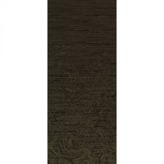 Casamance 71660123 Exploration Ondes précieuses Noir doré - tekstylny mural w motyw archipelagu