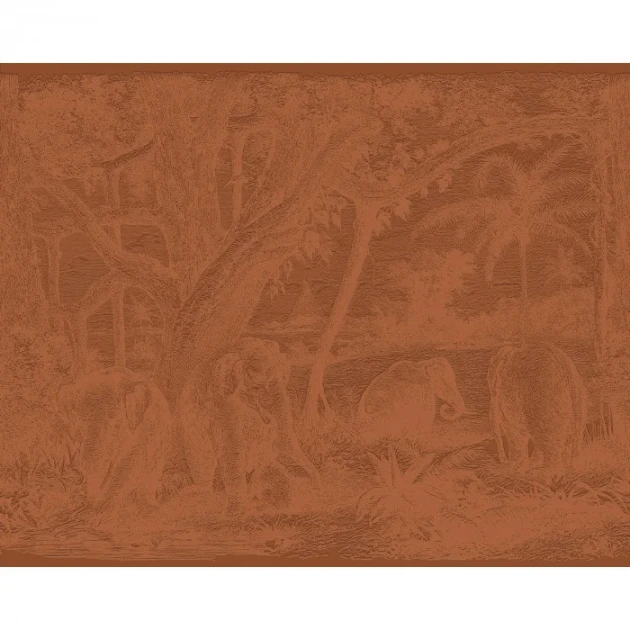 Casamance 71580202 Exploration Maximus Terracotta - satynowy mural w słonie