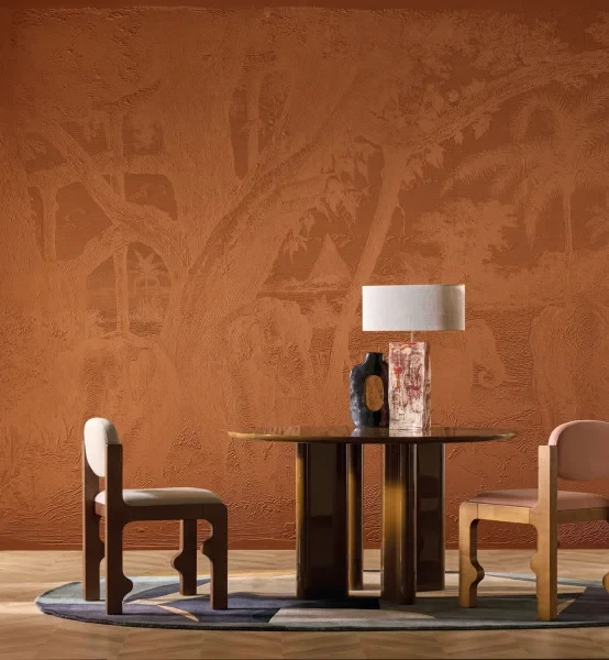 Casamance 71580202 Exploration Maximus Terracotta - satynowy mural w słonie