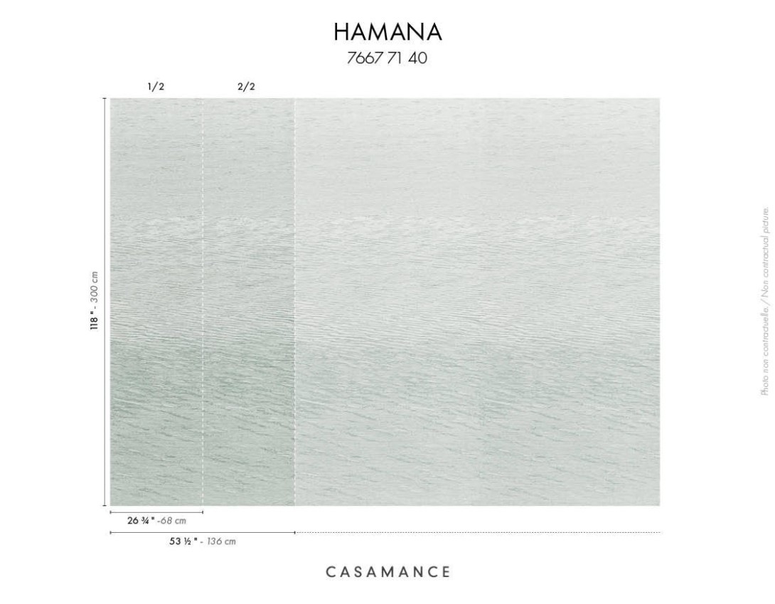 Casamance 76677140 Le Jacquard Hamana Opaline - mural imitujący tkaninę żakardową