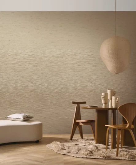 Casamance 76677038 Le Jacquard Hamana Travertin - mural imitujący tkaninę żakardową