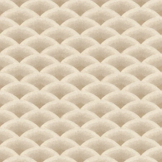 Casamance 70090916 Legendes Nami Latte/ivoire - tapeta w fale o fakturze haftu