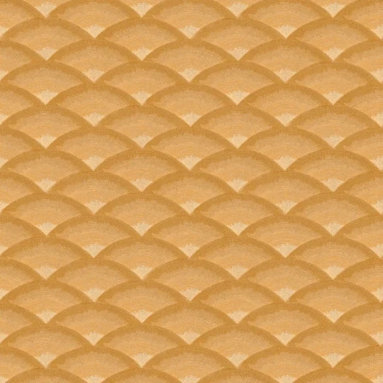 Casamance 70091222 Legendes Nami Ambre - tapeta w fale o fakturze haftu