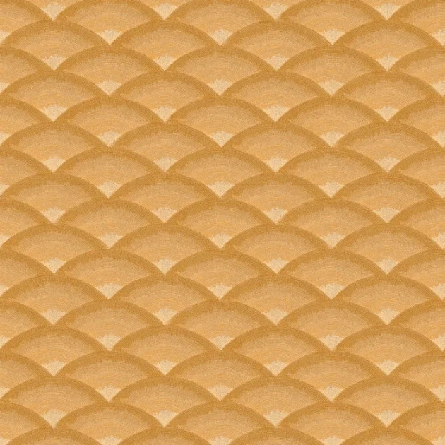 Casamance 70091222 Legendes Nami Ambre - tapeta w fale o fakturze haftu