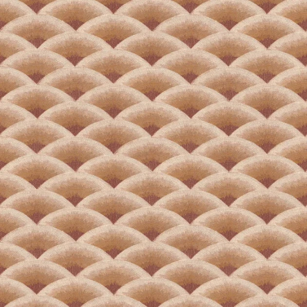 Casamance 70091324 Legendes Nami Bordeaux/ambre - tapeta w fale o fakturze haftu