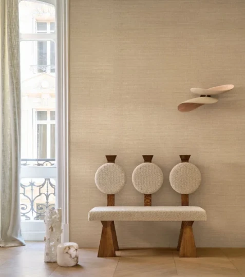 Casamance 70173160 Legendes Sora Orange brûlé - tapeta imitująca jedwab