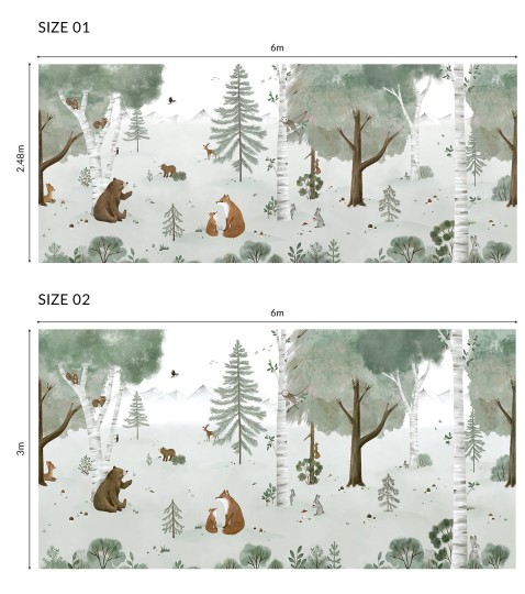 Lilipinso H0772 + H0703 Kharu - mural dla dzieci w leśny krajobraz