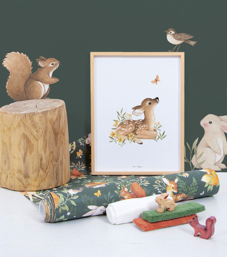 Lilipinso H0644 Forest - tapeta leśne zwierzęta