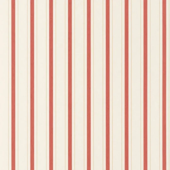 Casadeco 81578225 Les Belles Toiles de Jouy 2 Rayure Rouge carmin - tapeta w paski