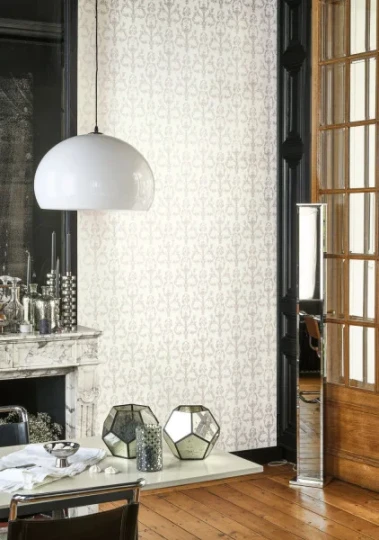 Casadeco 201711111 Les Belles Toiles de Jouy 2 Seraphin Beige sable - tapeta z motywem cherubinów i kwiatów