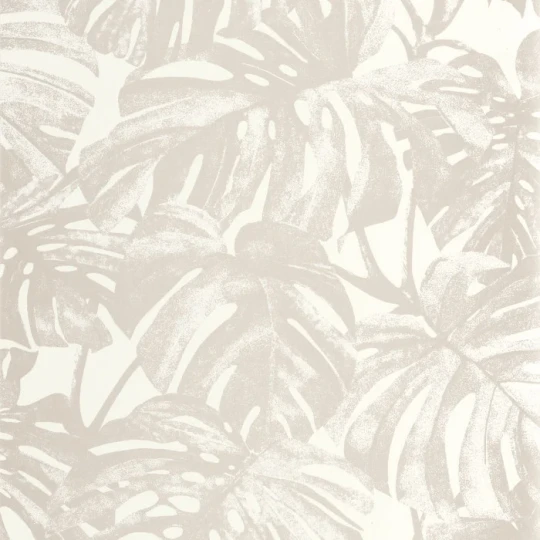 Casadeco RIOC201791410 Rio Mata Beige ficelle - tapeta w liście monstery