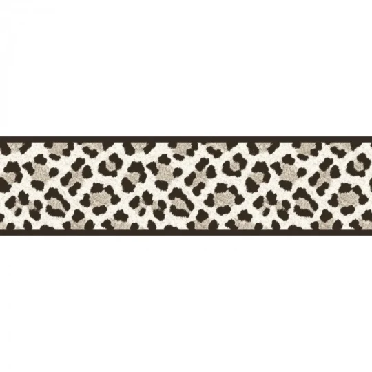 Casadeco 201861420 Rio Ocelot Beige ficelle - border w zwierzęcy print