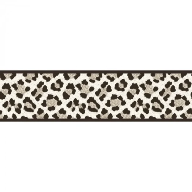 Casadeco 201861420 Rio Ocelot Beige ficelle - border w zwierzęcy print