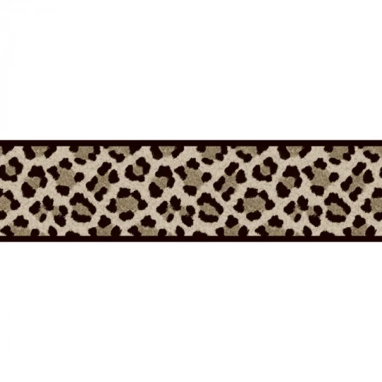Casadeco 201861809 Rio Ocelot Taupe - border w zwierzęcy print