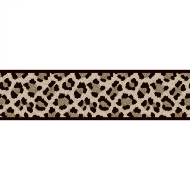 Casadeco 201861809 Rio Ocelot Taupe - border w zwierzęcy print