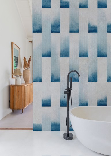 Wall&decò WET_OD2502 Wet System 2025 Onde - mural w geometryczny wzór z gradientem