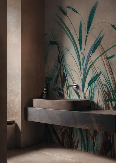 Wall&decò WET_AD2502 Wet System 2025 Arundo - mural w pałki wodne