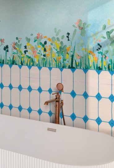 Wall&decò WET_AR2501 Wet System 2025 Arduino - mural w roślinny motyw i płytki