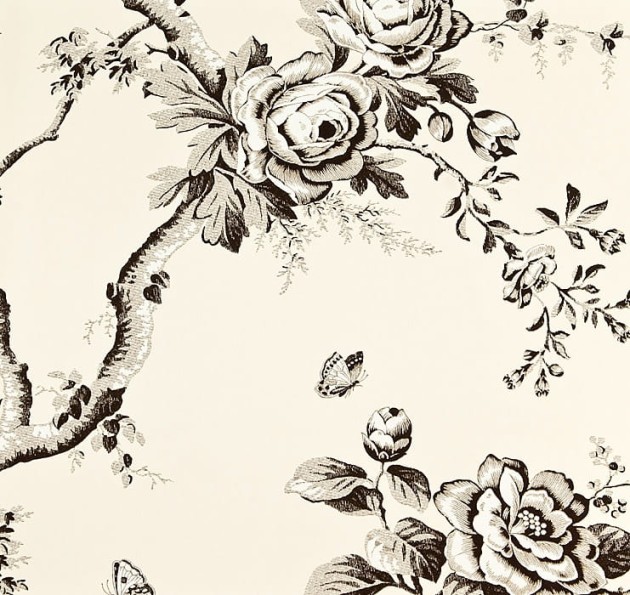 Tapeta Ralph Lauren Signature Papers PRL027/03 Ashfield Floral - Etched Black