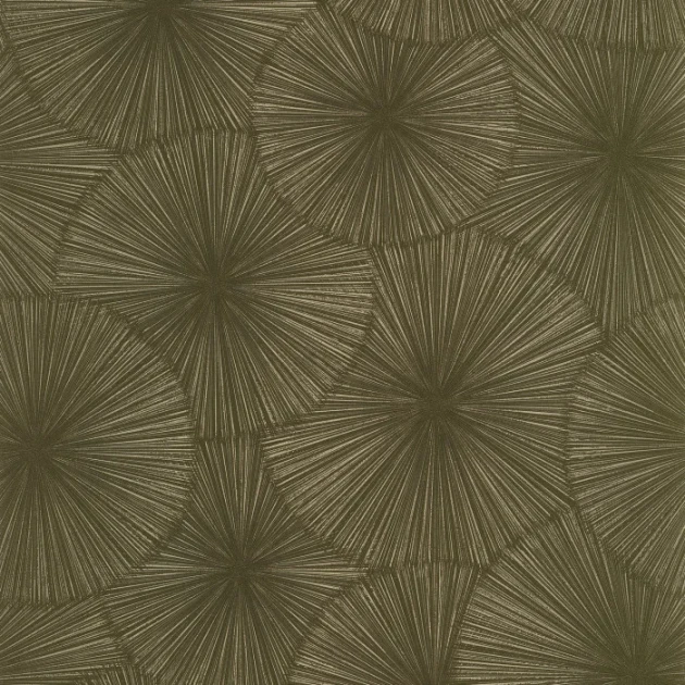 Casadeco 201877777 Solaris Helios Vert taiga - tapeta w motyw słońca