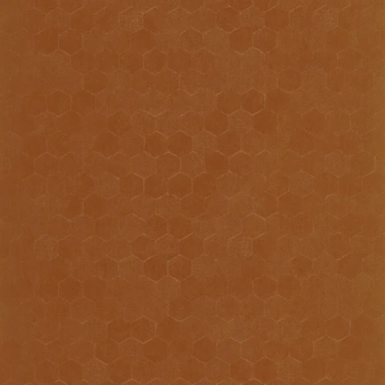 Casadeco SOLA201913000 Solaris Meli Terracotta - tapeta geometryczna w sześciokąty