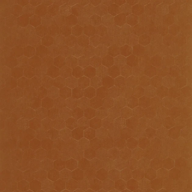 Casadeco 201913000 Solaris Meli Terracotta - tapeta geometryczna w sześciokąty