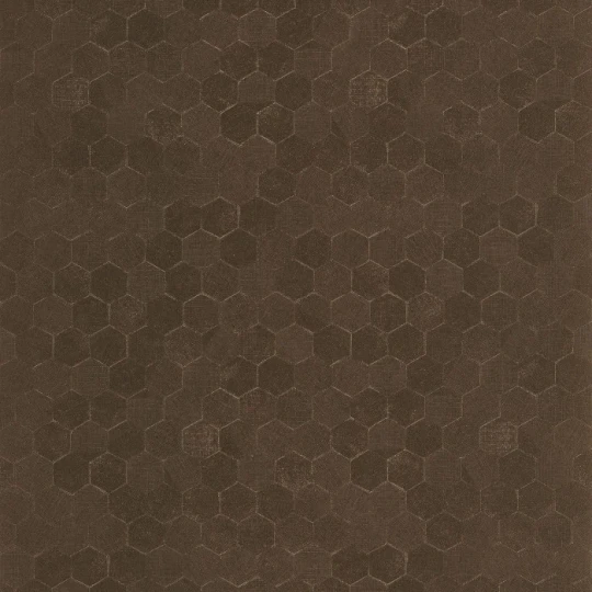 Casadeco SOLA201919947 Solaris Meli Noir fusain - tapeta geometryczna w sześciokąty