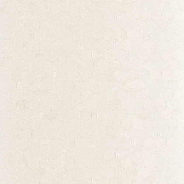 Casadeco 201910073 Solaris Meli Blanc craie - tapeta geometryczna w sześciokąty