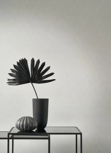 Casadeco 201889999 Solaris Asterios Noir fusain - tapeta geometryczna z efektem połysku