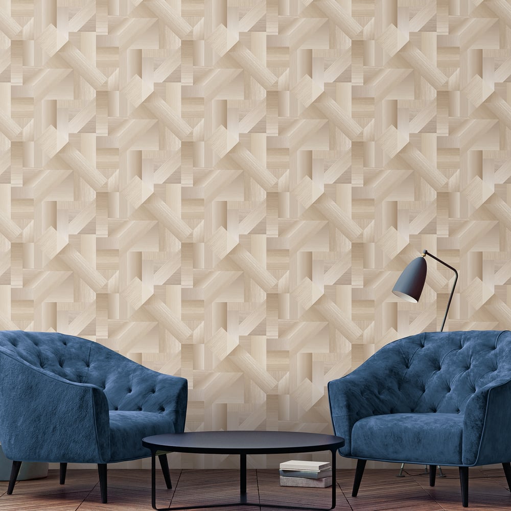 Galerie G56623 Texstyle - tapeta w drewnianą mozaikę