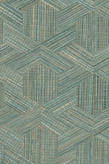Arte 52480 Prismatic Reflect Turquoise - tapeta geometryczna z rafii
