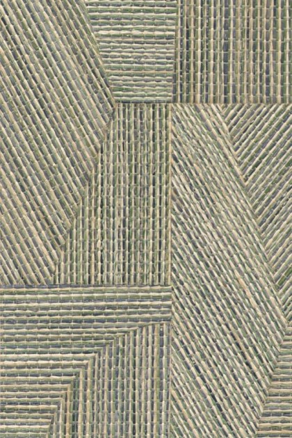 Arte 52460 Prismatic Refraction Green Lagoon - tapeta geometryczna z rafii