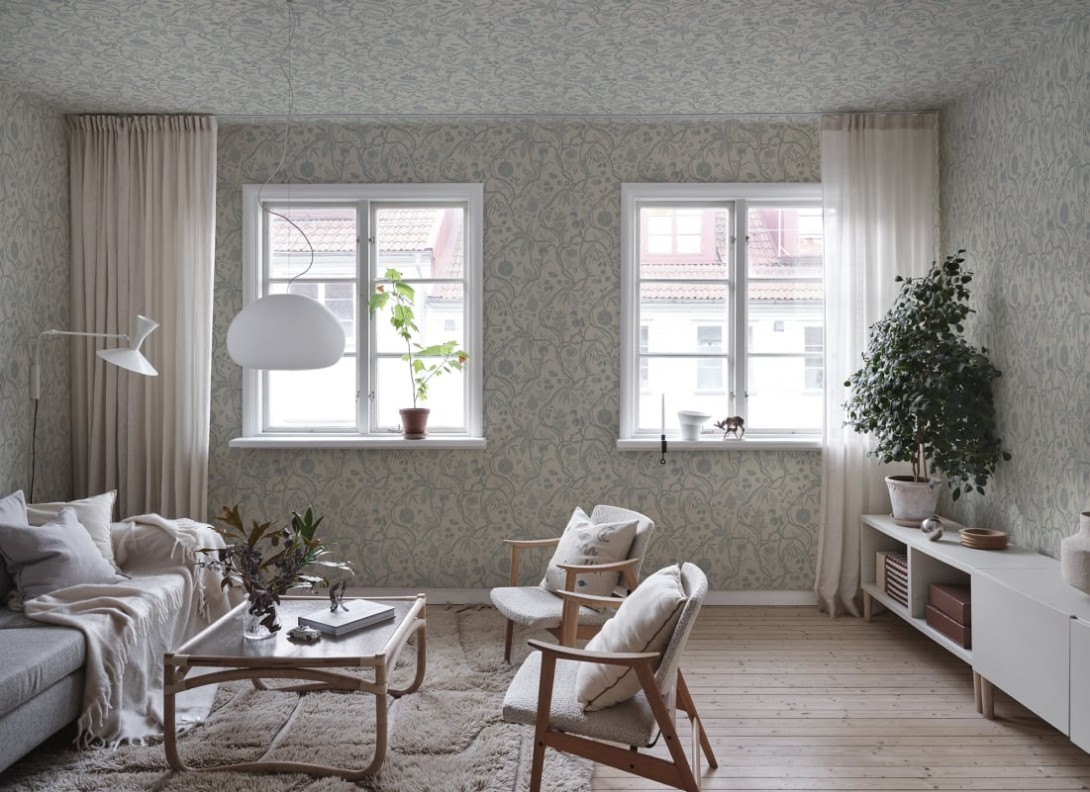 Sandberg S10615 Familjen Tree Of Life Light Blue - tapeta roślinna