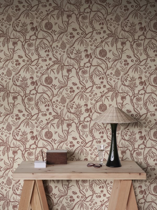 Sandberg S10614 Familjen Tree Of Life Burgundy - tapeta roślinna