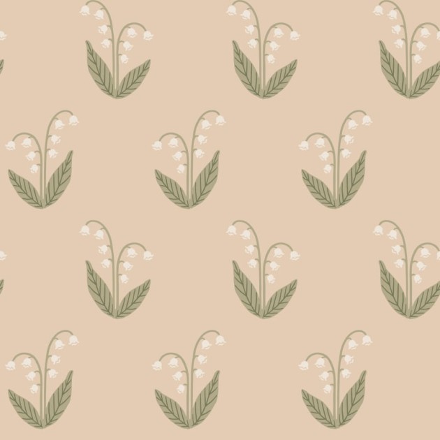 Sandberg S10635 Familjen Lilly Blush - tapeta w konwalie