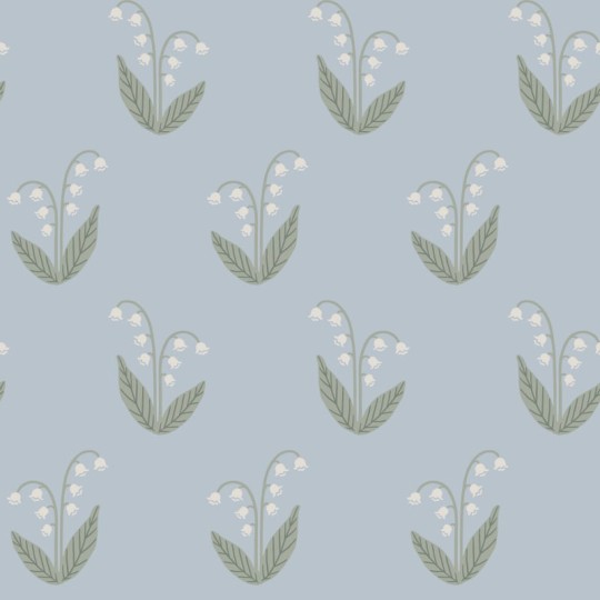 Sandberg S10634 Familjen Lilly Light Blue - tapeta w konwalie