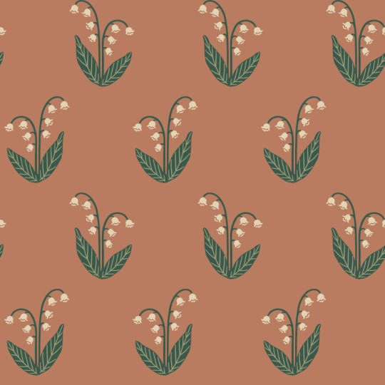 Sandberg S10636 Familjen Lilly Terracotta - tapeta w konwalie