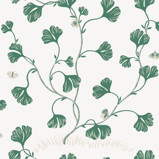 Sandberg S10617 Familjen Ebba Green - tapeta w liście miłorzębu
