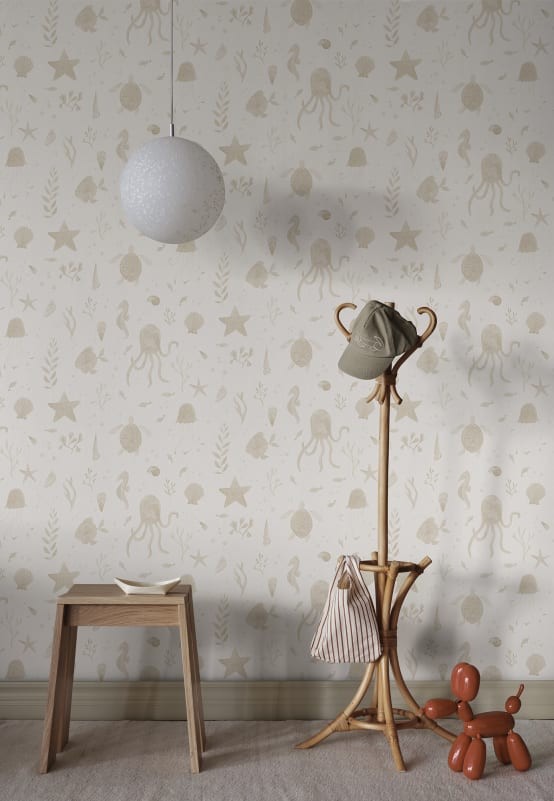Sandberg S10716 Familjen Della Beige - tapeta w podmorskie zwierzątka