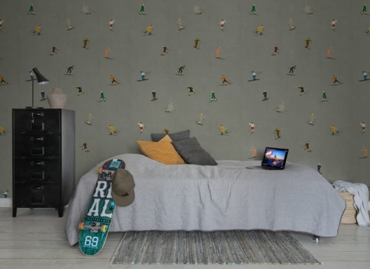 Rebel Walls R21785 Fine Little Day Skiers Day - mural w narciarzy