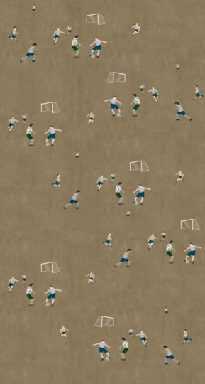 Rebel Walls R21782 Fine Little Day Soccer Sand - mural w piłkarzy
