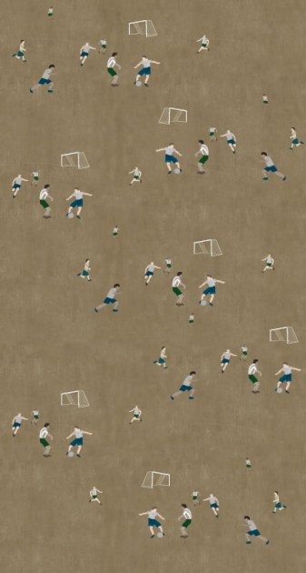 Rebel Walls R21782 Fine Little Day Soccer Sand - mural w piłkarzy
