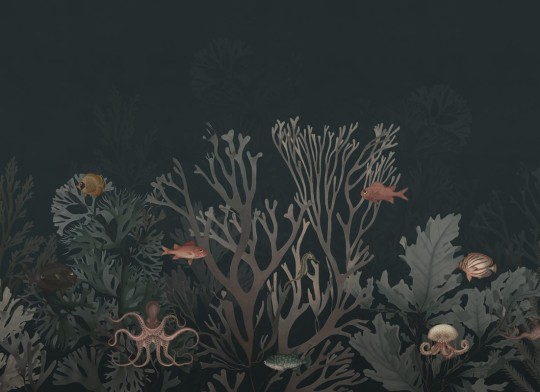 Rebel Walls R21382 Pops Coral World Night - mural w podwodny krajobraz